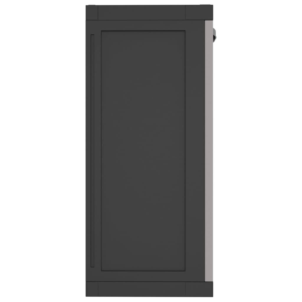 vidaXL Outdoor Storage Cabinet Grey and Black 65x37x85 cm PP