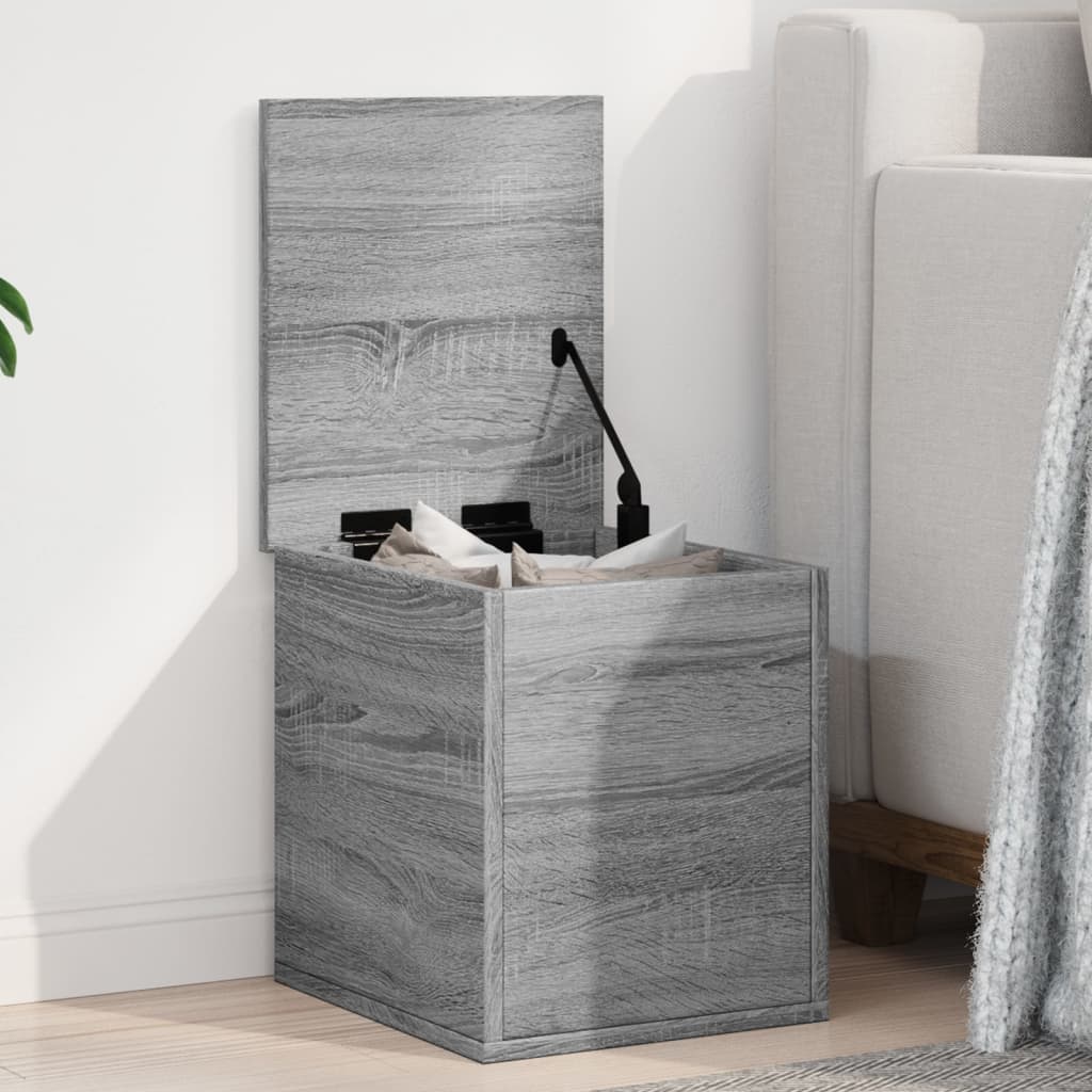 vidaXL Storage Box Grey Sonoma 30x35x35 cm Engineered Wood