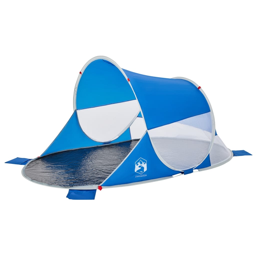 vidaXL Beach Tent Azure Blue Pop-up Waterproof