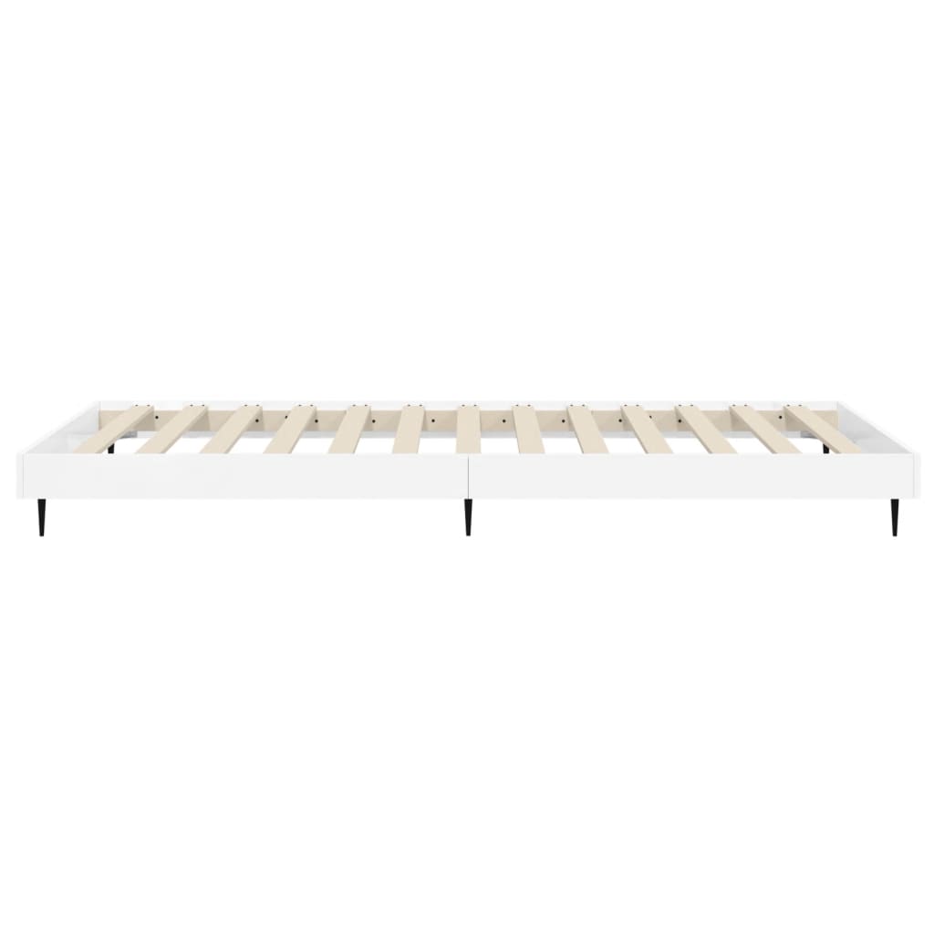 vidaXL Bed Frame without Mattress High Gloss White 90x200 cm