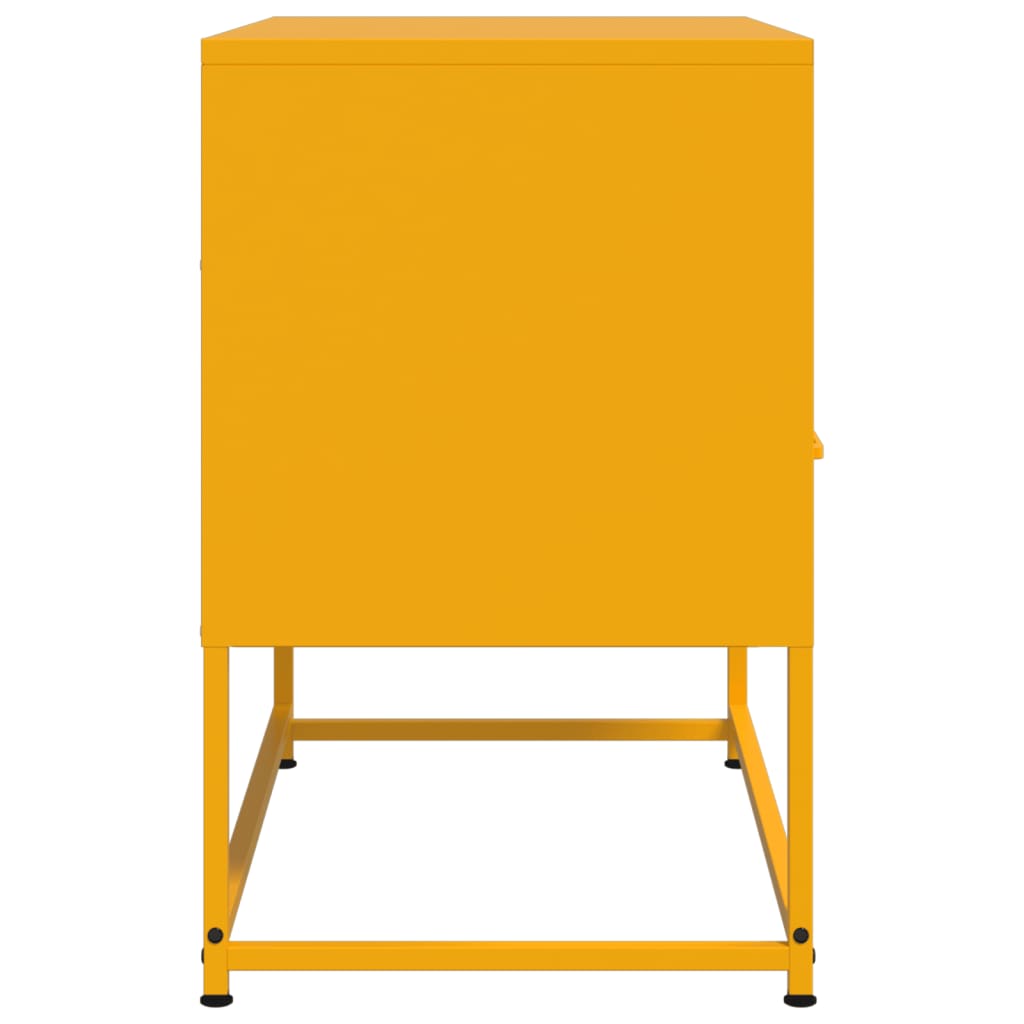 vidaXL TV Cabinet Mustard Yellow 68x39x60.5 cm Steel