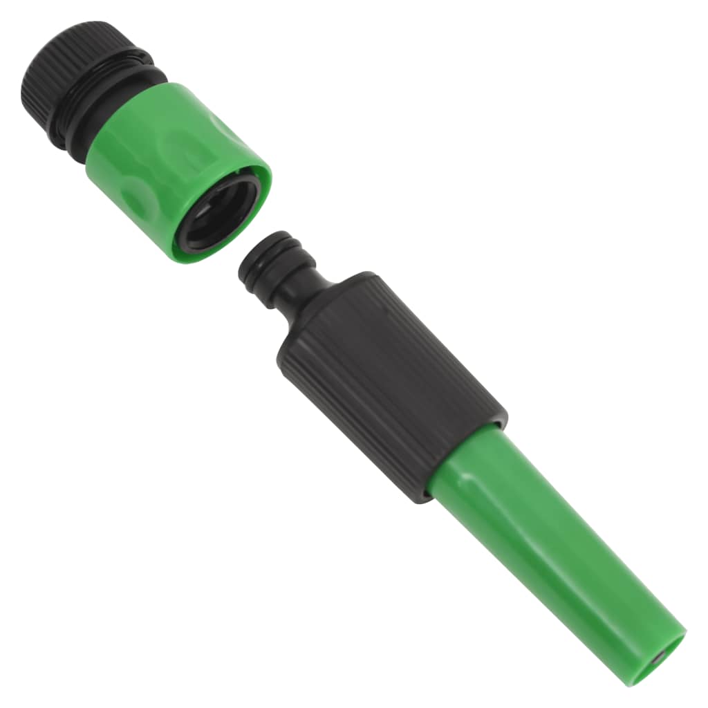 vidaXL Garden Hose with Fitting Set Green 0.5" 10 m PVC