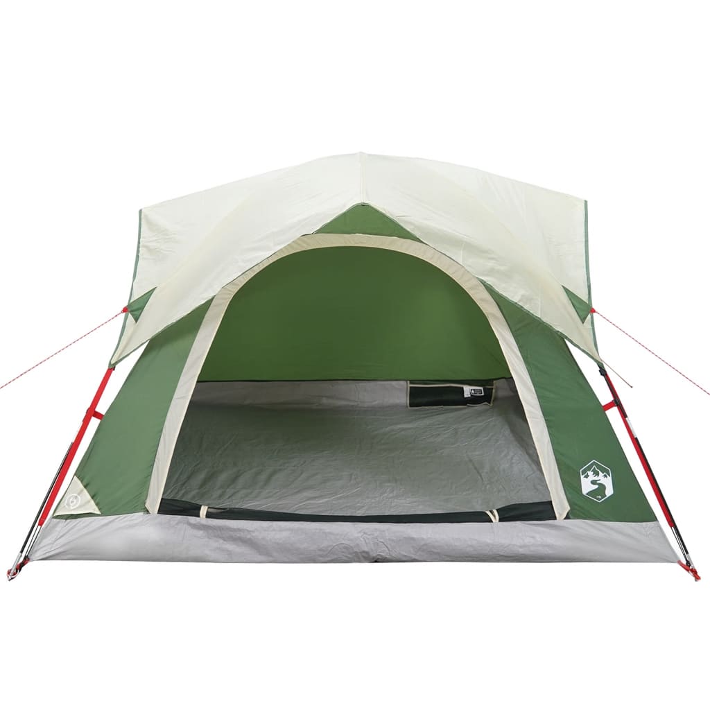 vidaXL Camping Tent Cabin 4-Person Green Waterproof