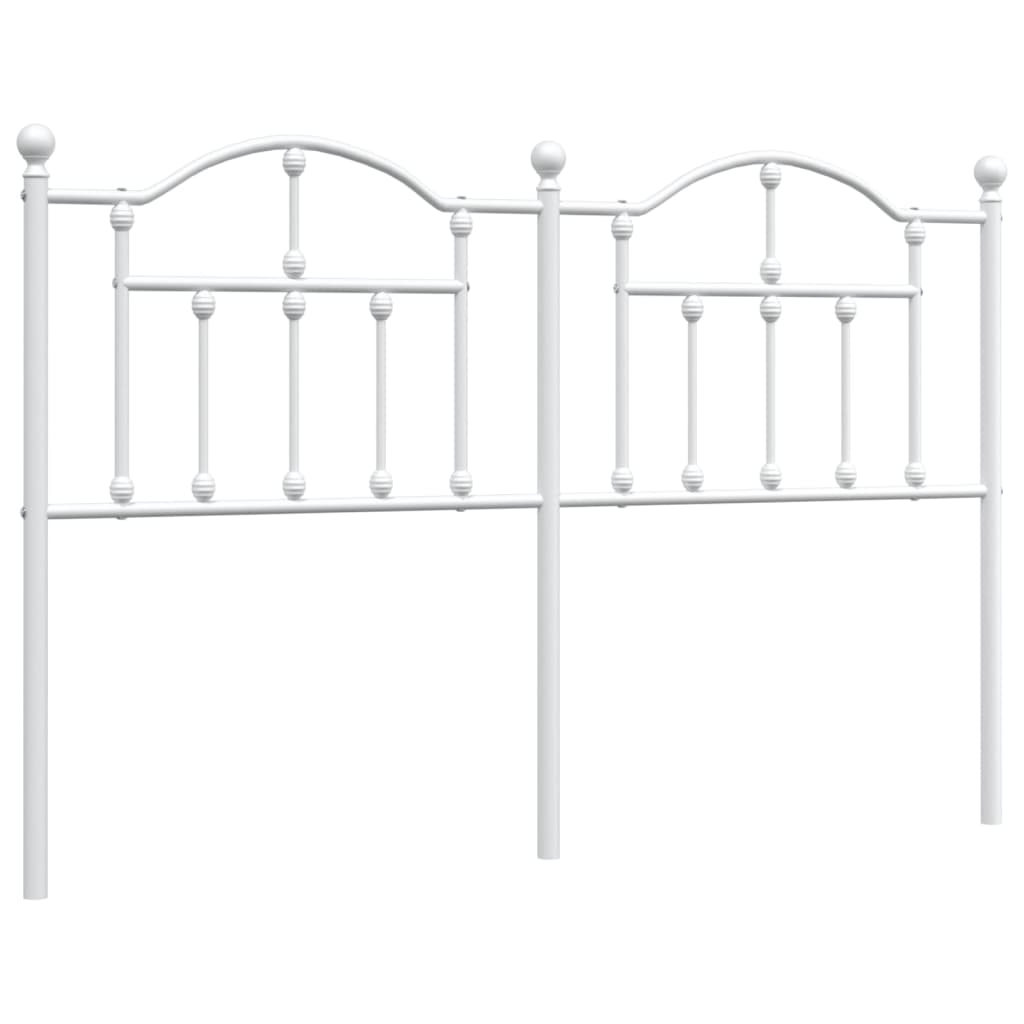 vidaXL Metal Headboard White 135 cm