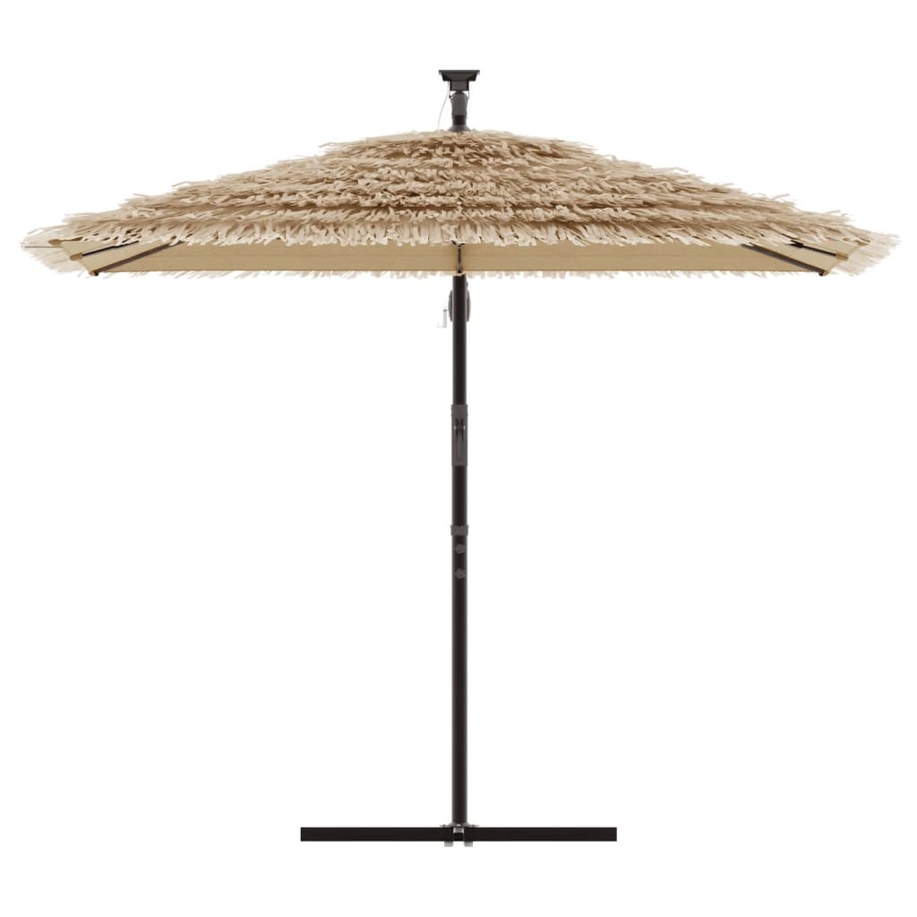 vidaXL Garden Parasol with Steel Pole Brown 246x246x230 cm