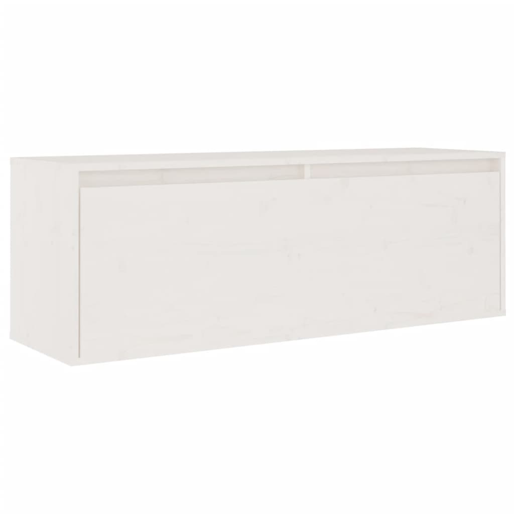 vidaXL TV Cabinets 2 pcs White Solid Wood Pine