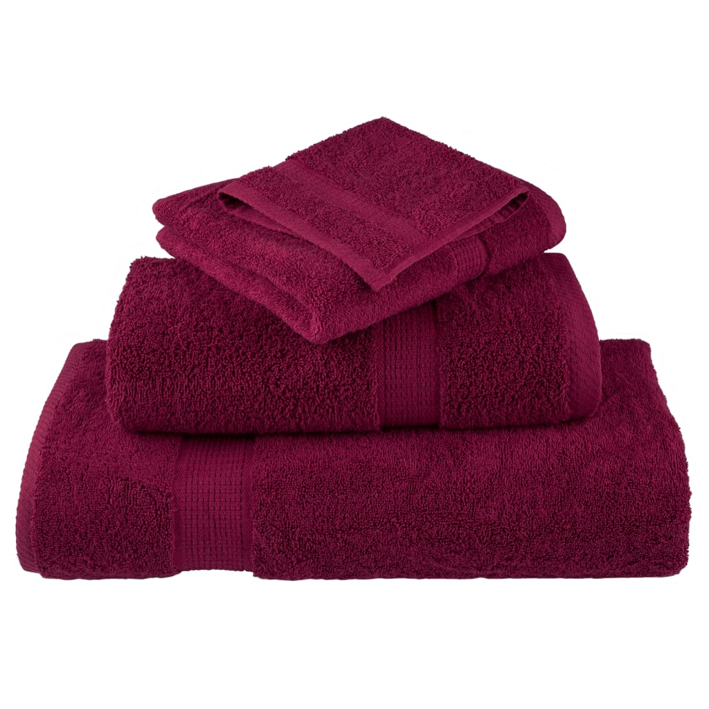 vidaXL 8 Piece Premium Towel Set SOLUND Bordeaux 600 gsm