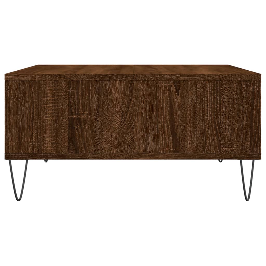 vidaXL Coffee Table Brown Oak 60x60x30 cm Engineered Wood