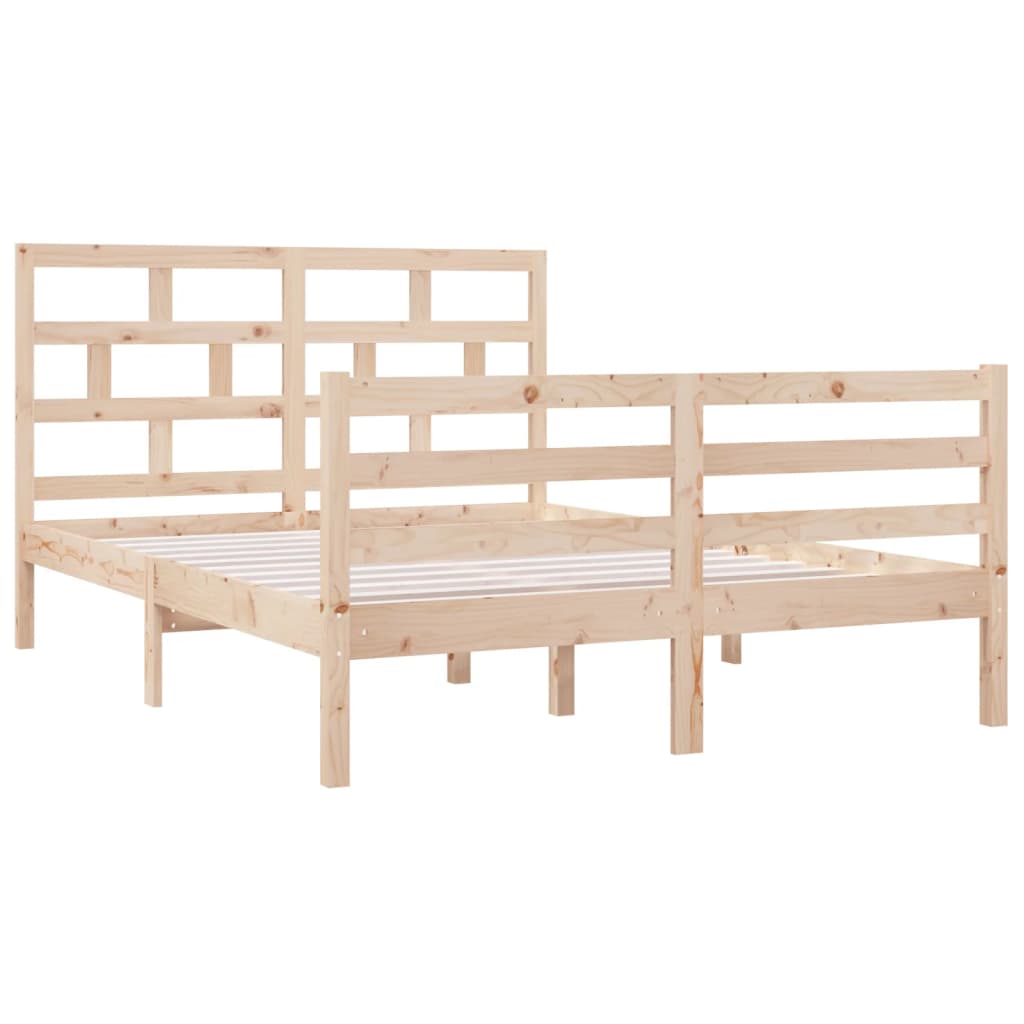 vidaXL Bed Frame without Mattress Double Solid Wood