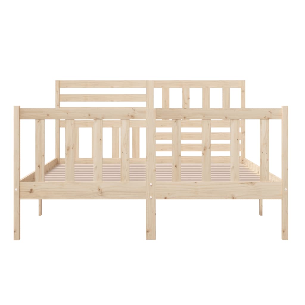 vidaXL Bed Frame without Mattress King Size Solid Wood