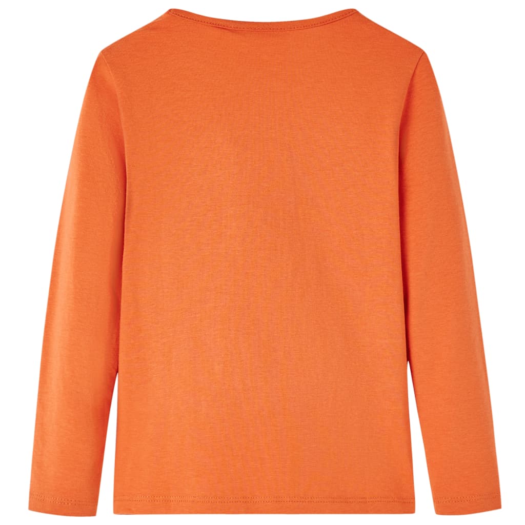 Kids' T-shirt with Long Sleeves Burnt Orange 140