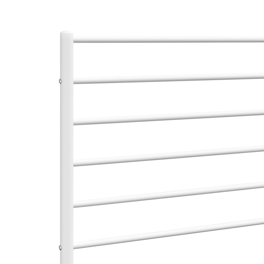 vidaXL Metal Headboard White 150 cm