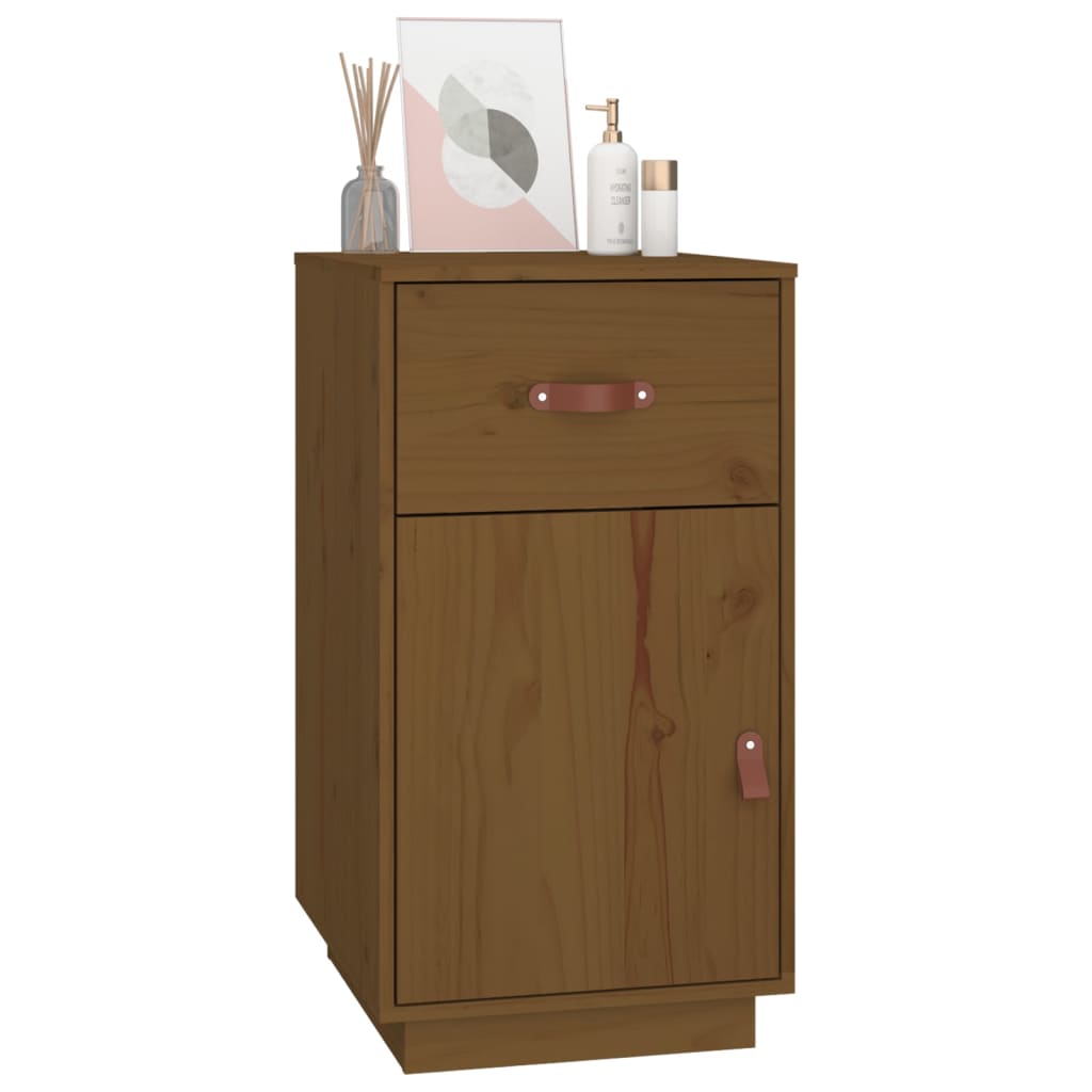 vidaXL Desk Cabinet Honey Brown 40x50x75 cm Solid Wood Pine