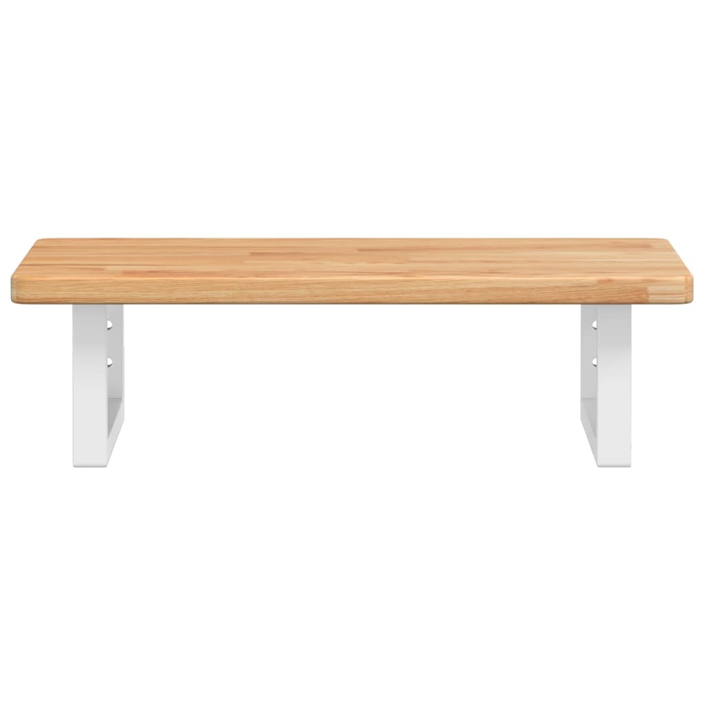 vidaXL Basin Shelf Wall Mounted Steel and Solid Wood Oak