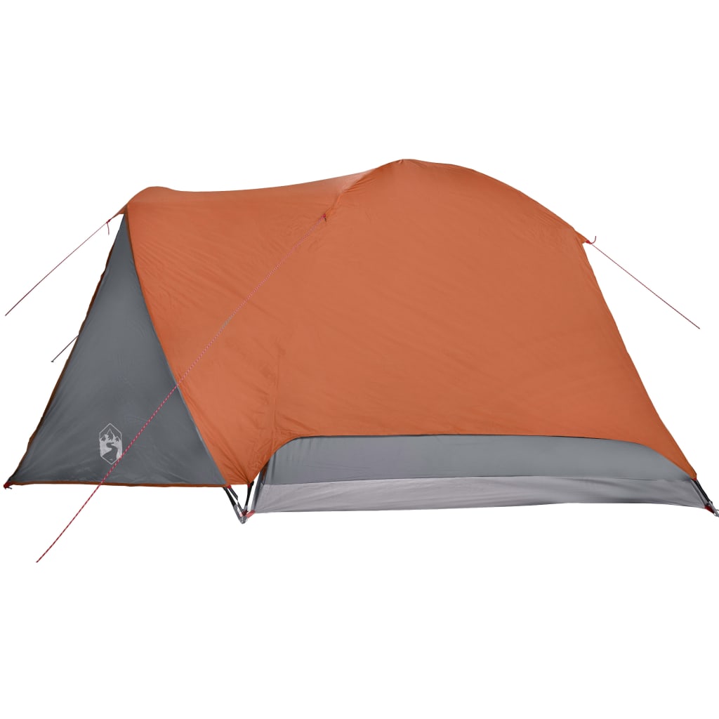 vidaXL Camping Tent with Porch 4-Person Orange Waterproof