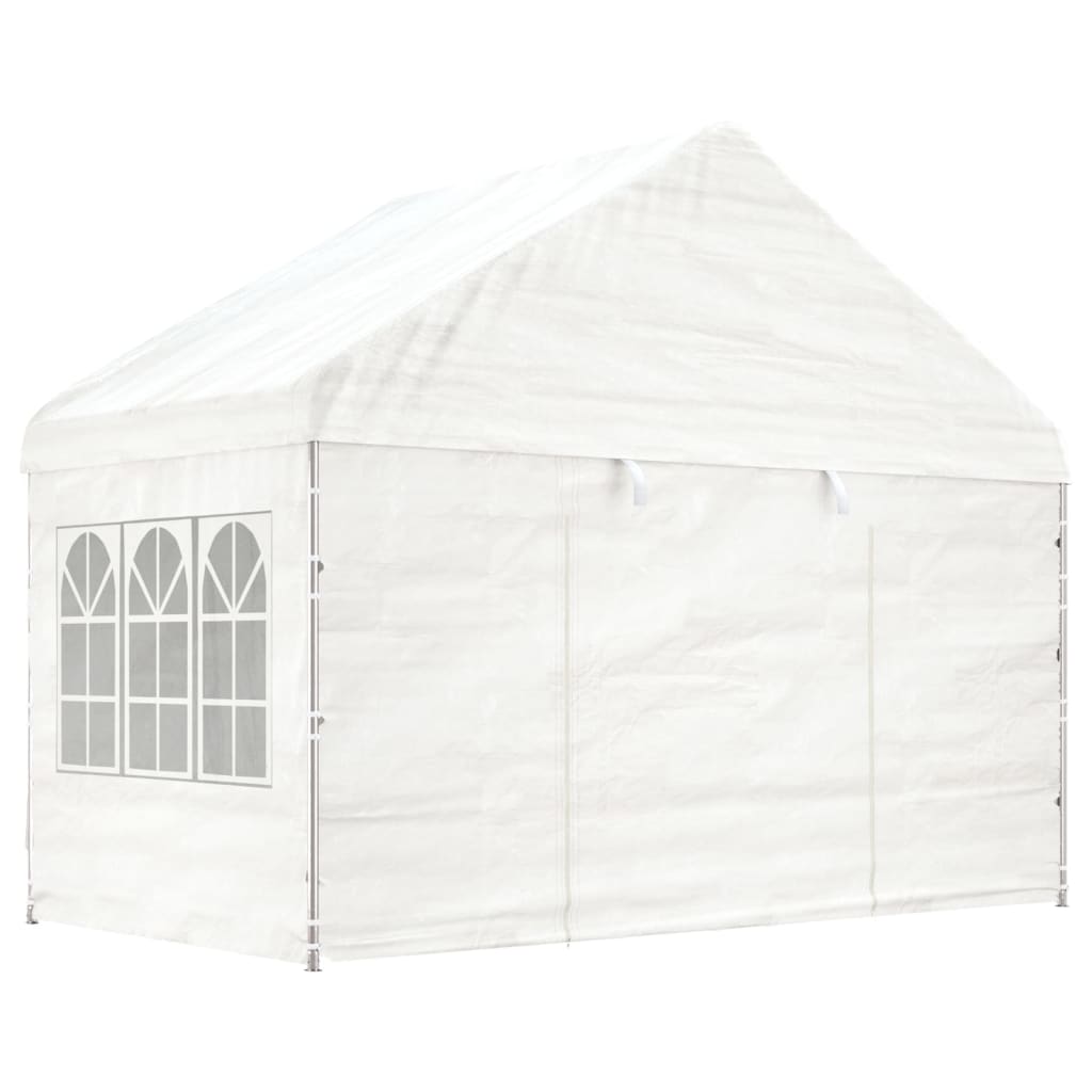 vidaXL Gazebo with Roof White 13.38x4.08x3.22 m Polyethylene