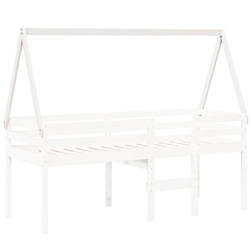 vidaXL Kids' Bed Roof White 199x80.5x88 cm Solid Wood Pine