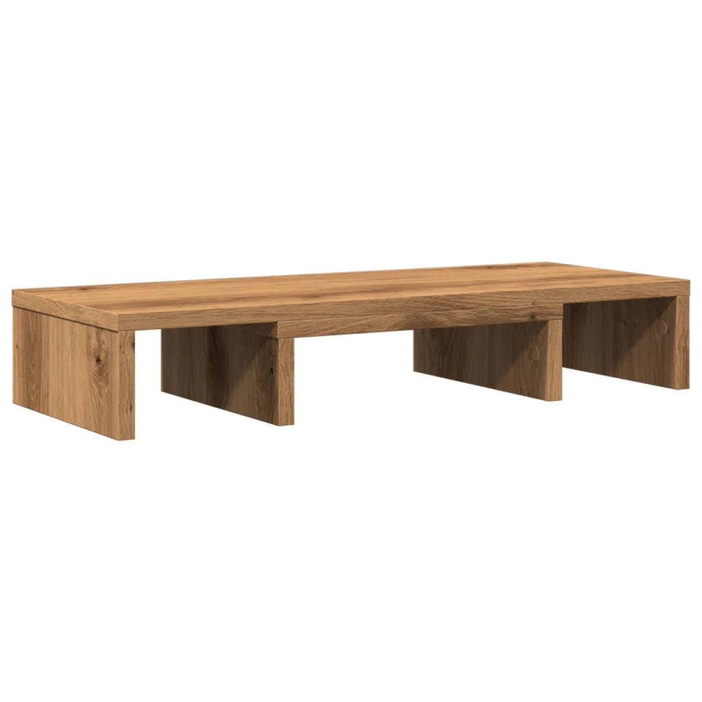 vidaXL Monitor Stand Adjustable Artisian Oak 60x24x10.5 cm Engineered Wood