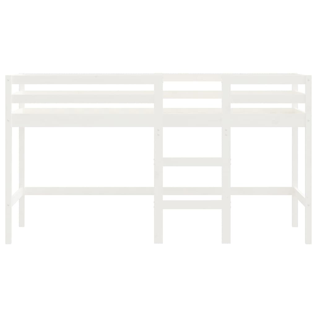 vidaXL Kids' Loft Bed without Mattress with Ladder White 90x190 cm Single