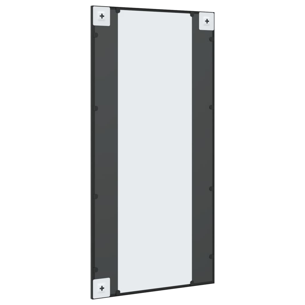 vidaXL Wall Mirror Black 50x100 cm Rectangle Iron