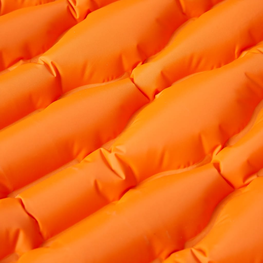 vidaXL Self Inflating Camping Mattress with Pillow 1-Person Orange