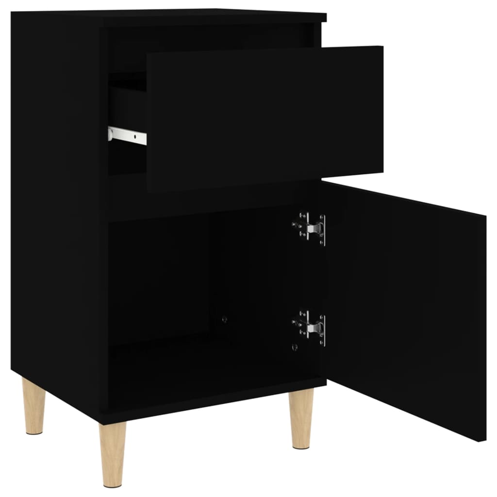 vidaXL Bedside Cabinets 2 pcs Black 40x35x70 cm