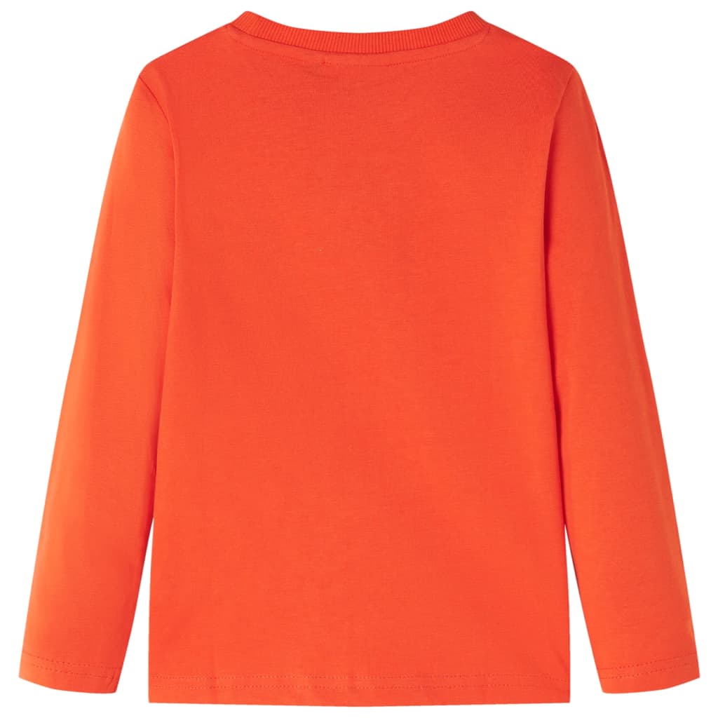 Kids' T-shirt with Long Sleeves Bright Orange 140