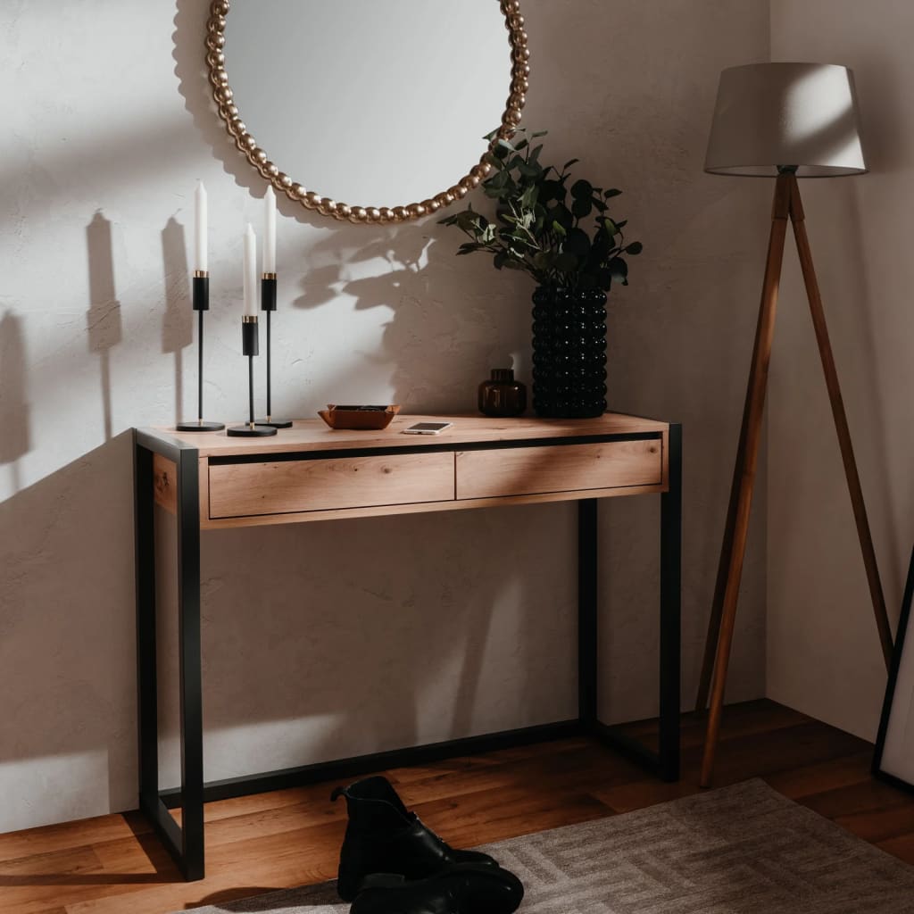 Finori Console Table Denver 44 Artisan Oak and Anthracite Grey