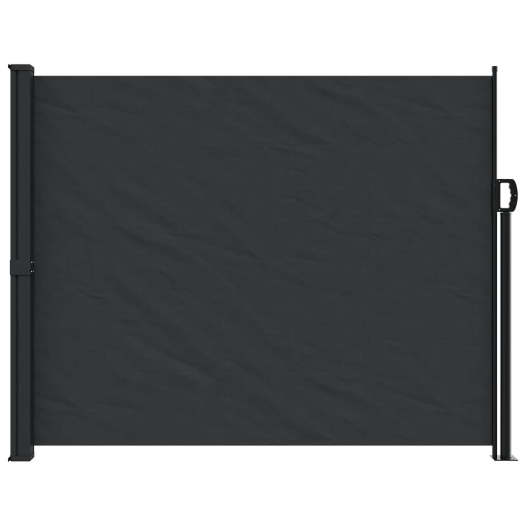 vidaXL Retractable Side Awning Black 160x600 cm