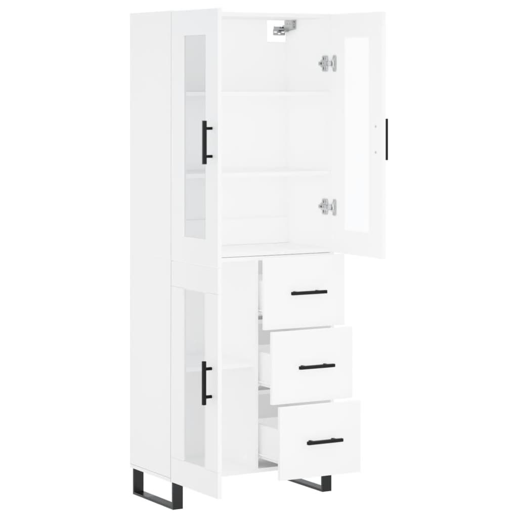 vidaXL Highboard White 69.5x34x180 cm Engineered Wood