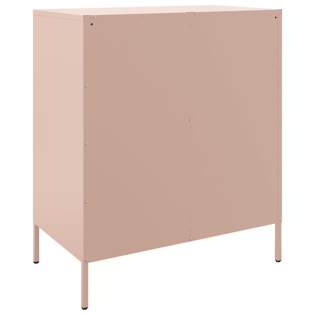 vidaXL Sideboard Pink 68x39x79 cm Steel