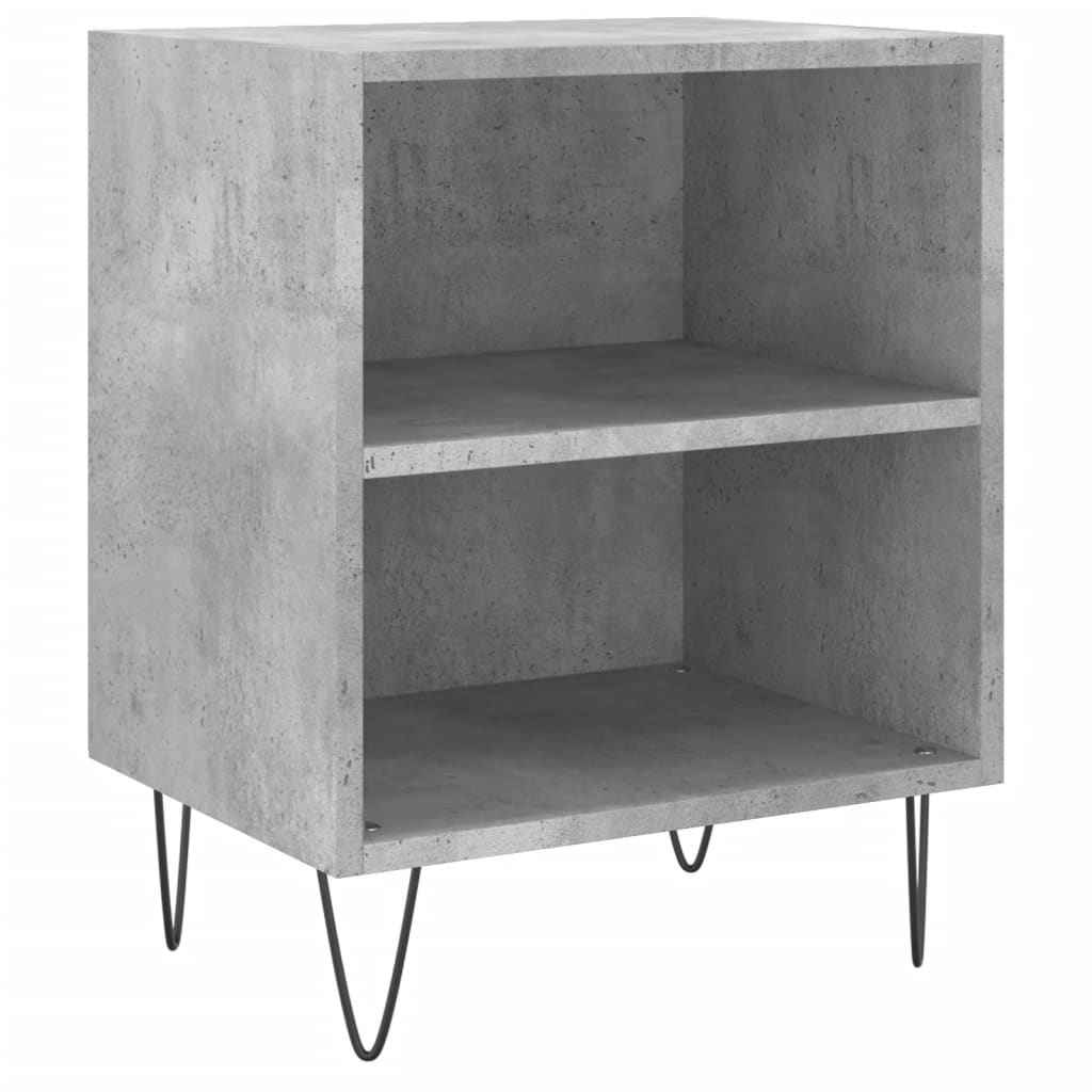 vidaXL Bedside Cabinets 2 pcs Concrete Grey 40x30x50 cm Engineered Wood