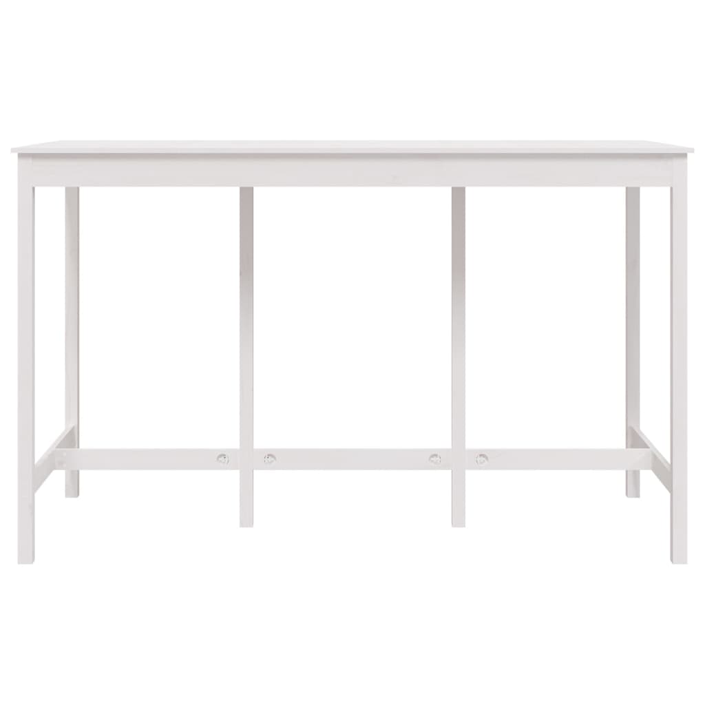 vidaXL Bar Table White 180x80x110 cm Solid Wood Pine