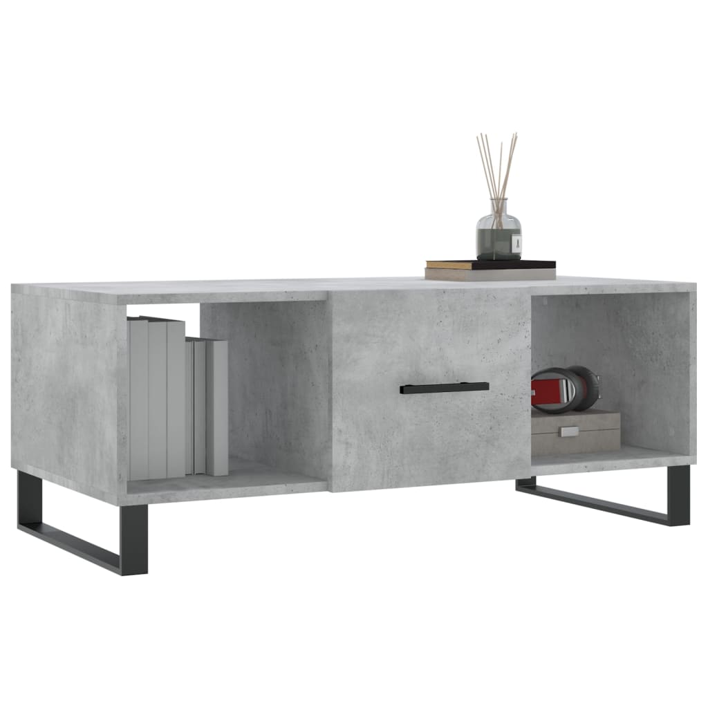 vidaXL Coffee Table Concrete Grey 102x50x40 cm Engineered Wood