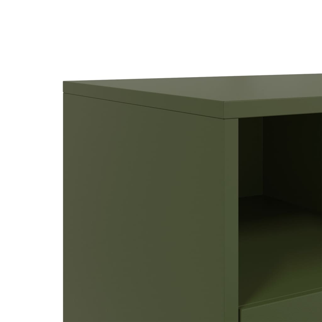 vidaXL TV Cabinet Olive Green 100.5x39x43.5 cm Steel