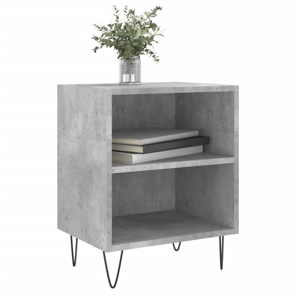 vidaXL Bedside Cabinets 2 pcs Concrete Grey 40x30x50 cm Engineered Wood