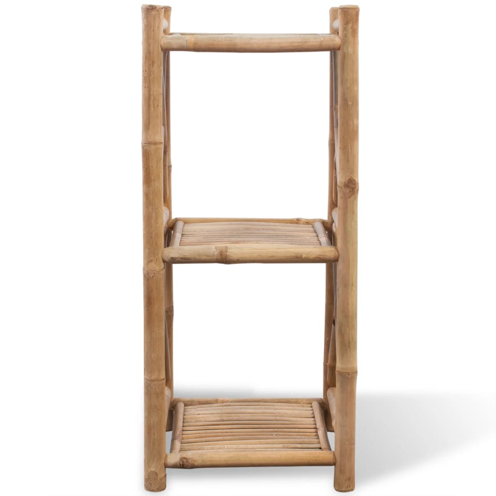 vidaXL 3-Tier Square Bamboo Shelf