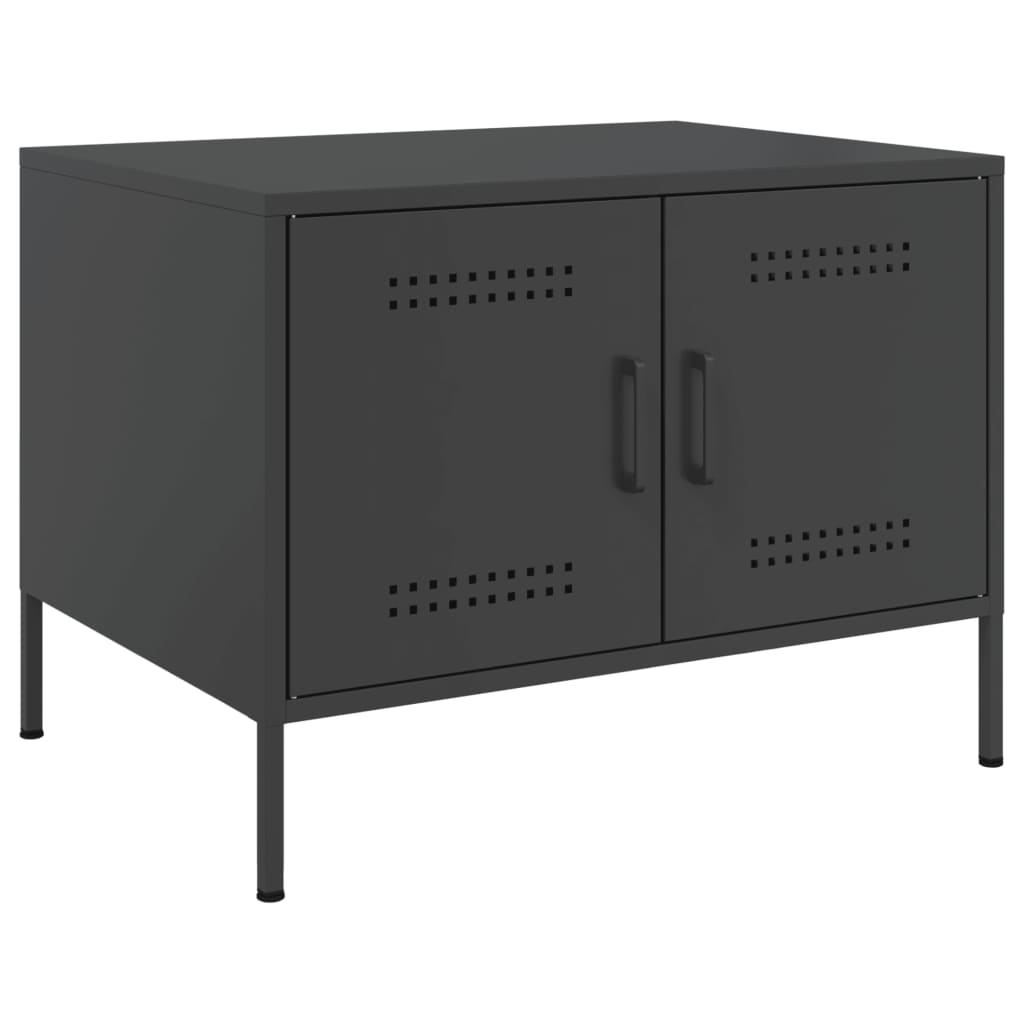 vidaXL Coffee Table Black 68x50x50.5 cm Steel