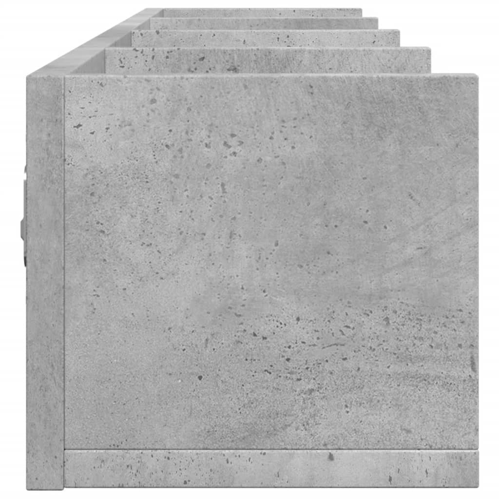 vidaXL Wall Cabinet Concrete Grey 99x18x16.5 cm Engineered Wood