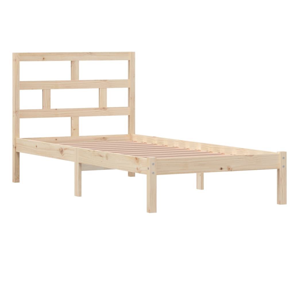 vidaXL Bed Frame without Mattress Single Solid Wood