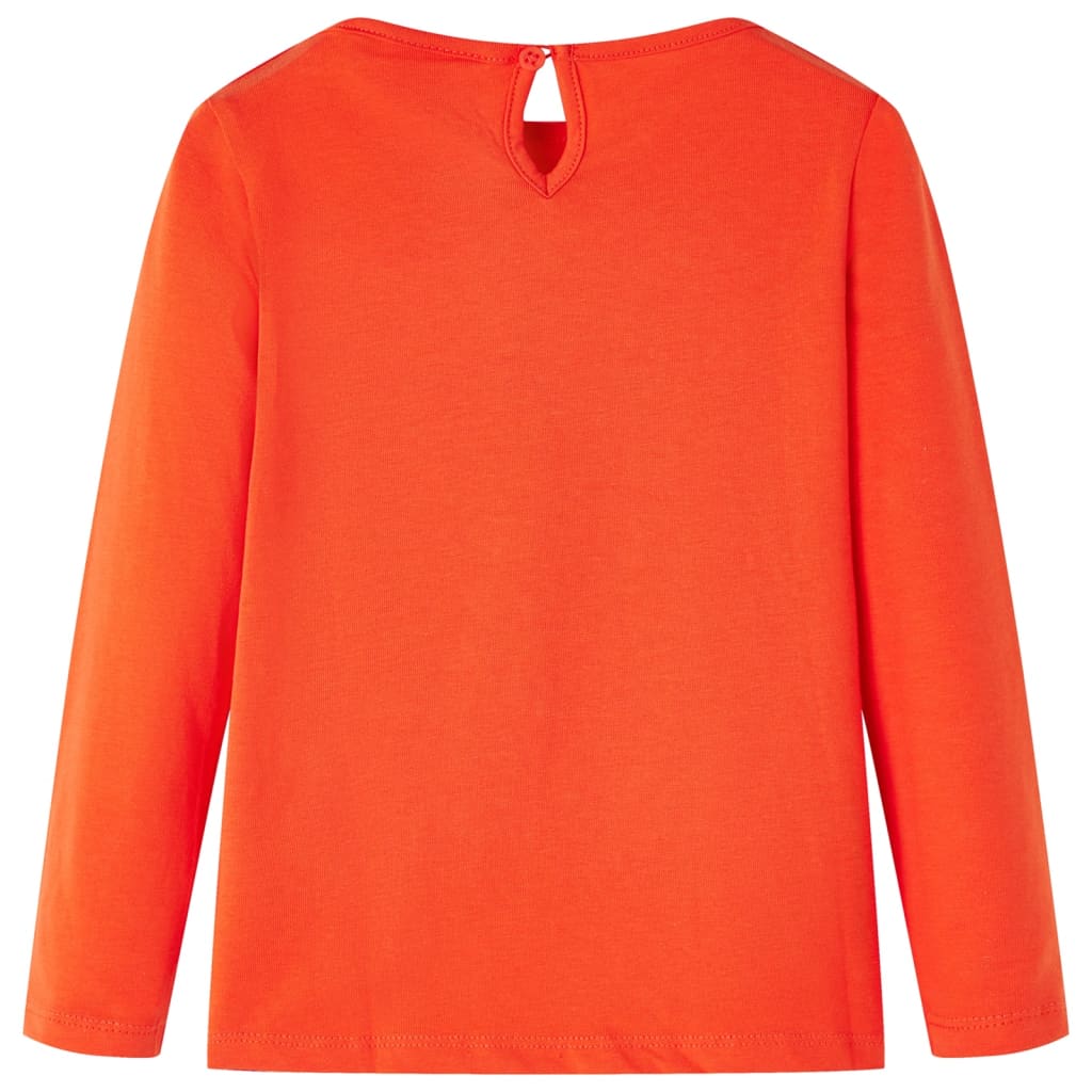 Kids' T-shirt with Long Sleeves Dark Orange 140