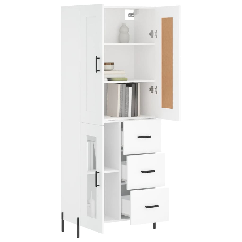 vidaXL Highboard White 69.5x34x180 cm Engineered Wood