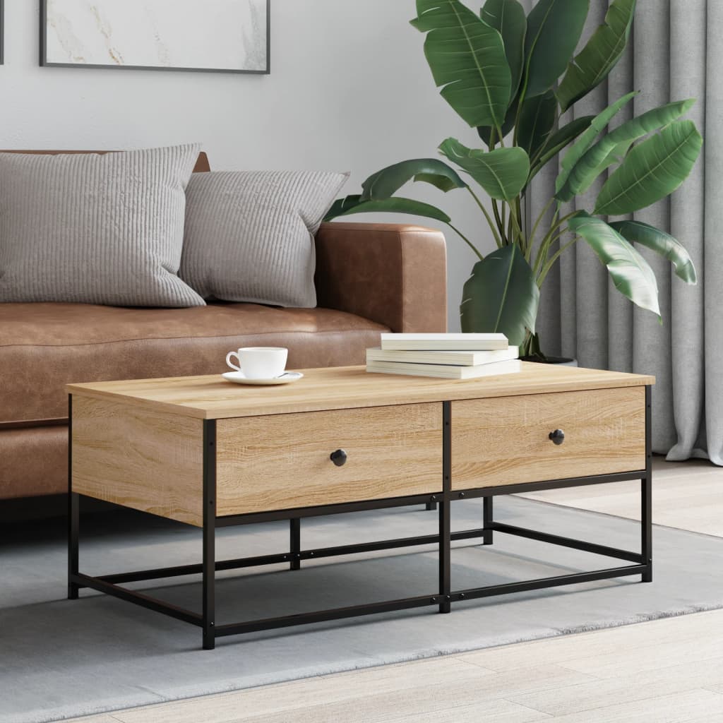 vidaXL Coffee Table Sonoma Oak 100x51x40 cm Engineered Wood