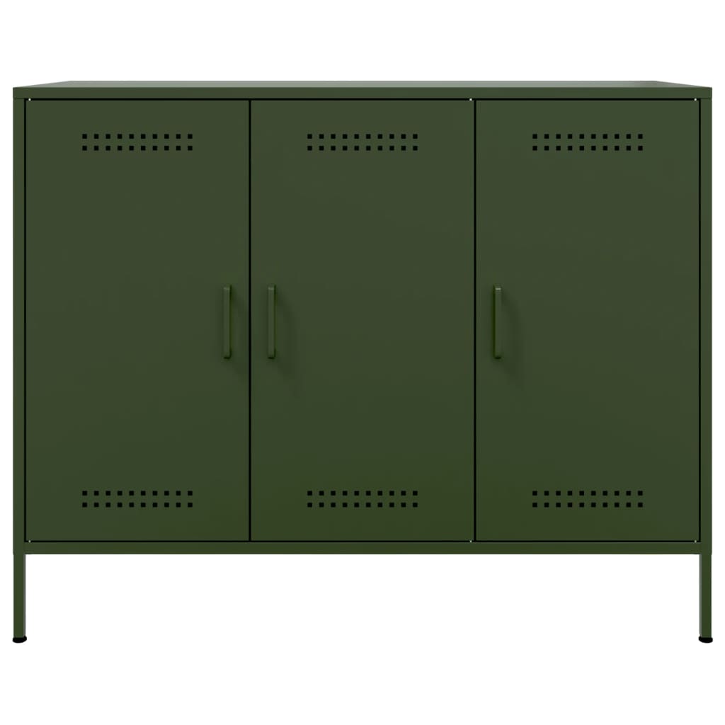 vidaXL Sideboard Olive Green 100.5x39x79 cm Steel