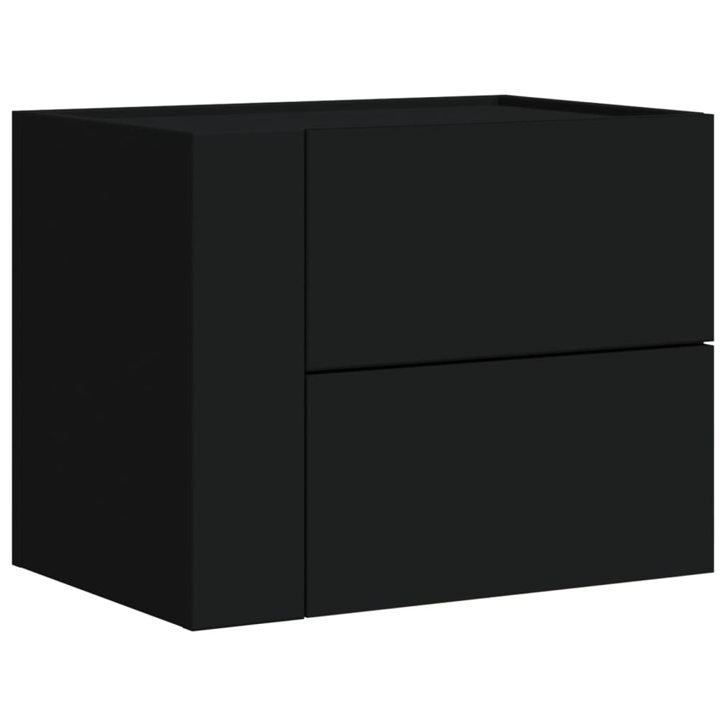 vidaXL Wall-mounted Bedside Cabinets 2 pcs Black 45x30x35 cm