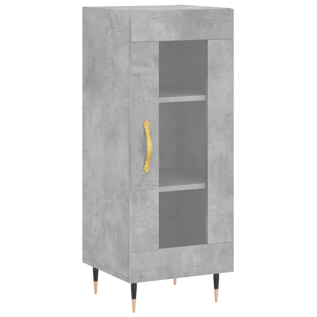 vidaXL Highboard Concrete Grey 34.5x34x180 cm Engineered Wood