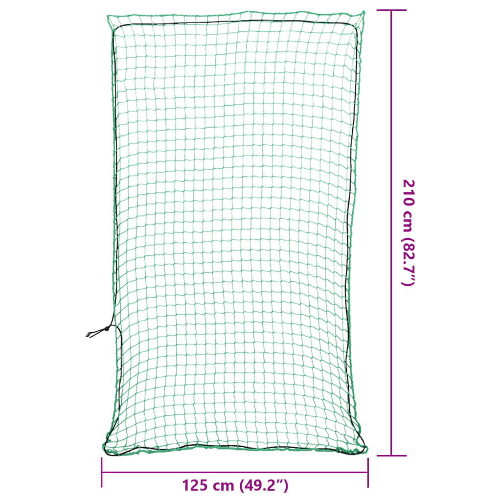 vidaXL Trailer Net with Elastic Rope Green 2.1x1.25 m PP