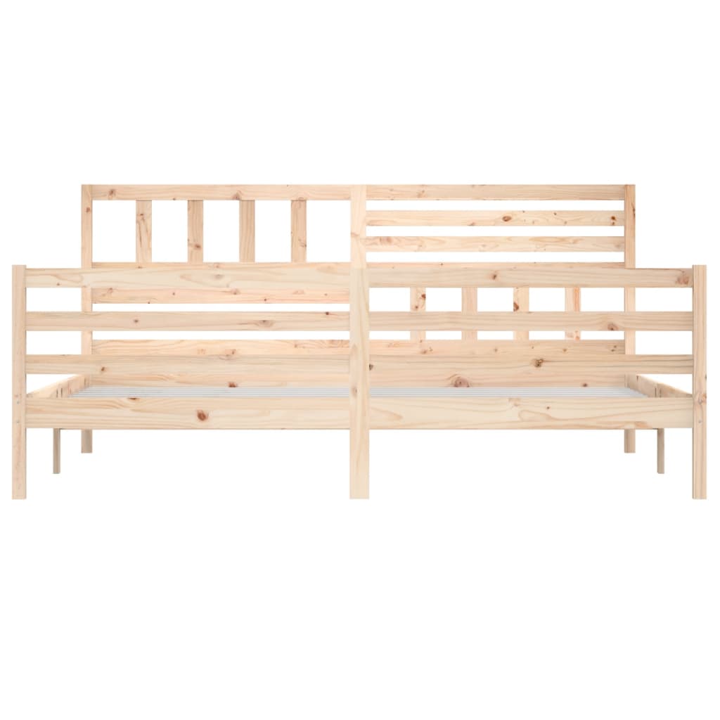 vidaXL Bed Frame without Mattress Solid Wood 200x200 cm