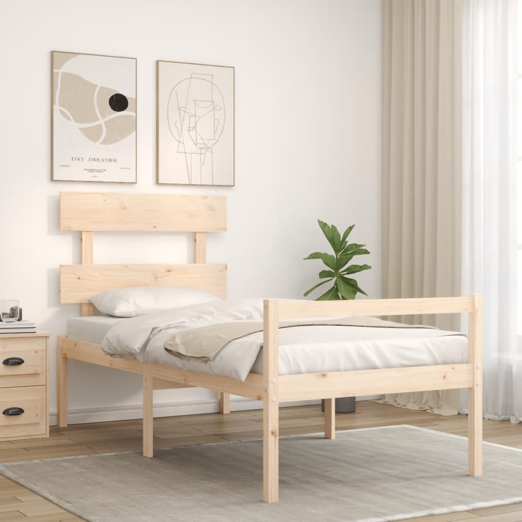 vidaXL Senior Bed without Mattress Small Single Solid Wood