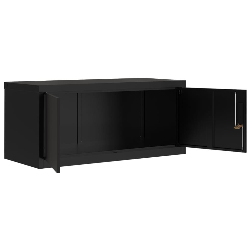 vidaXL File Cabinet Black 90x40x145 cm Steel